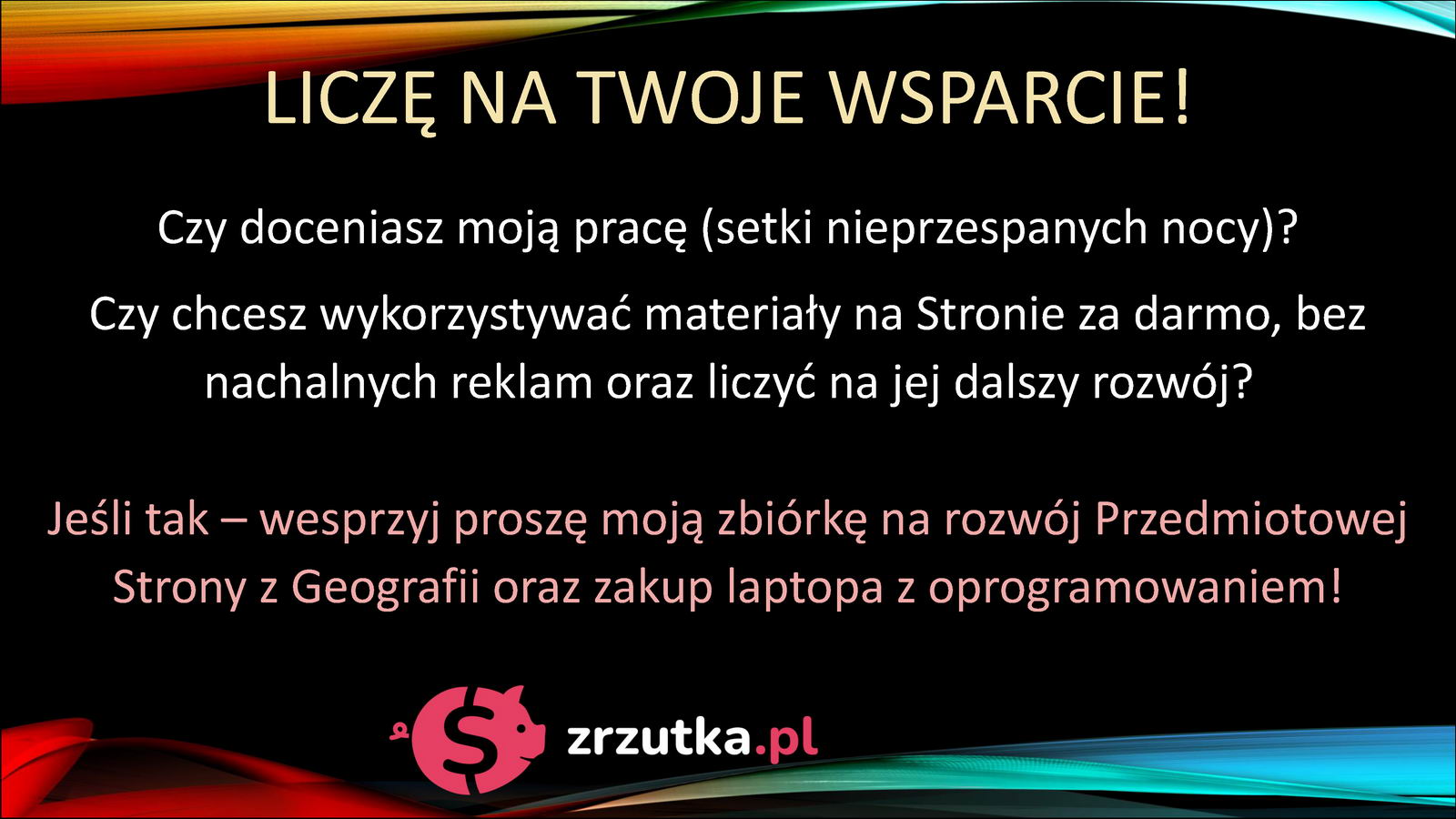 Zrzutka na Przedmiotową Stronę z Geografii