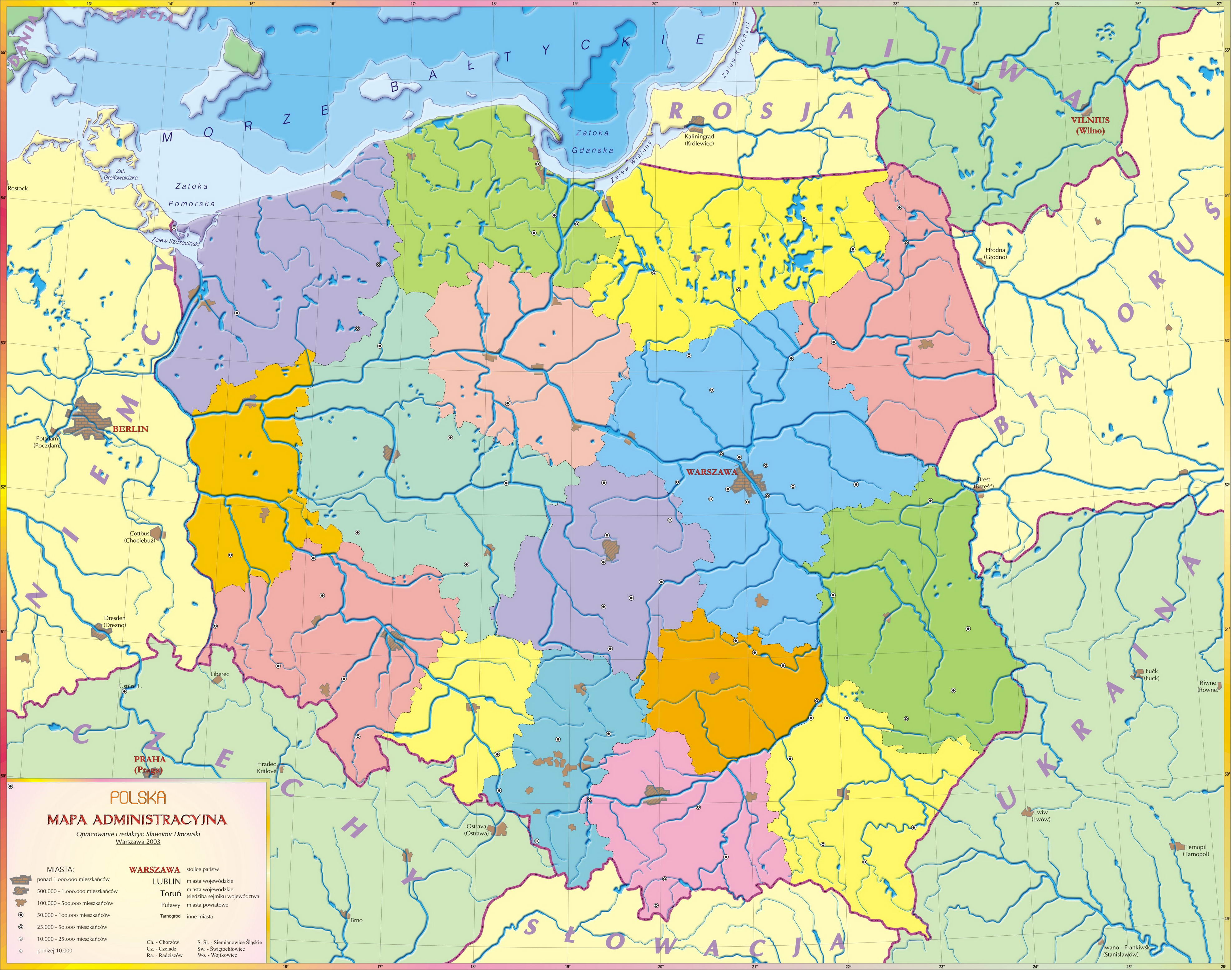 Mapa Polski Do Druku A4