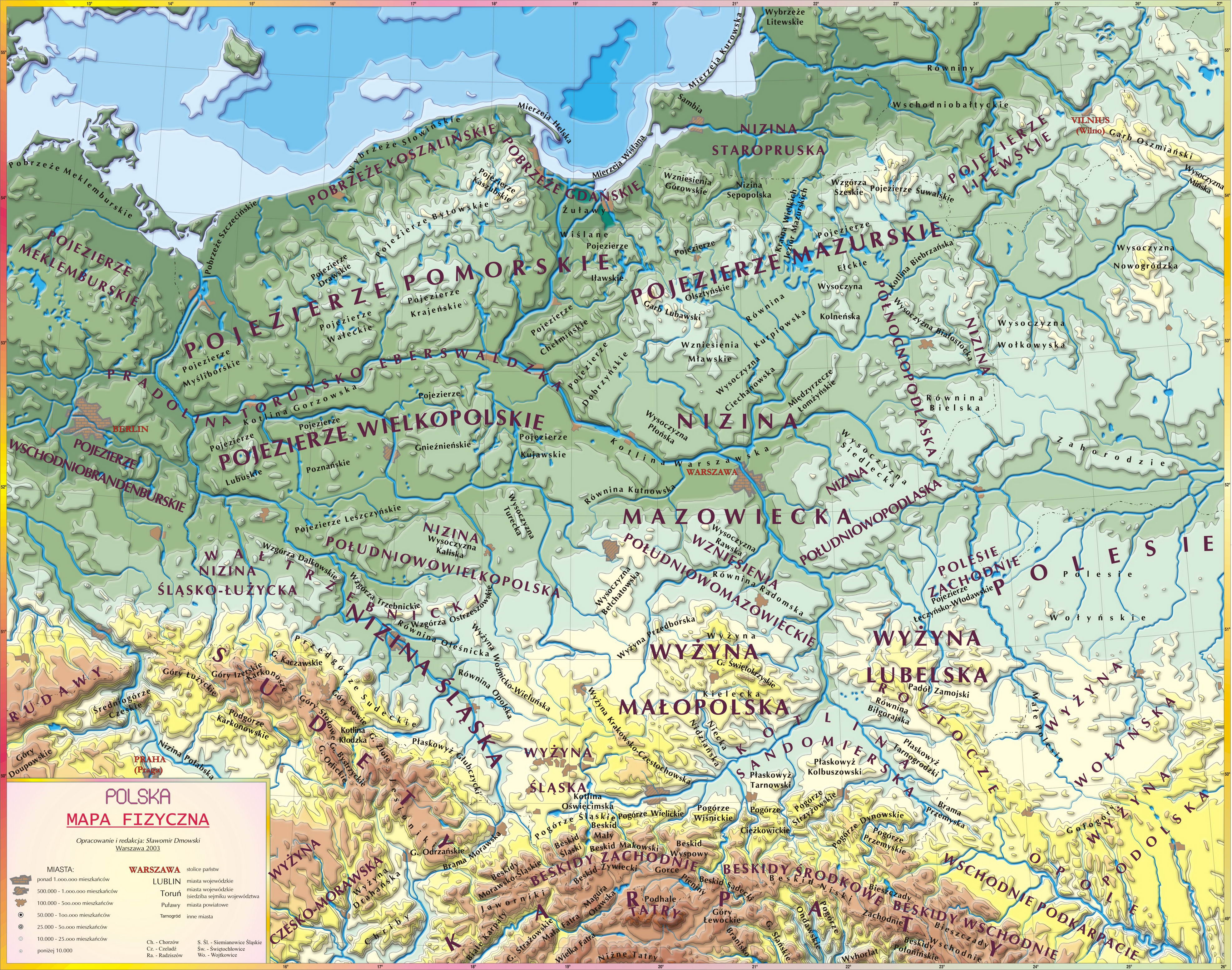 Rzeki W Polsce Mapa Konturowa Mapa Polski Rzeki Geograficzna