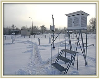 Ogródek i klatka meteorologiczna