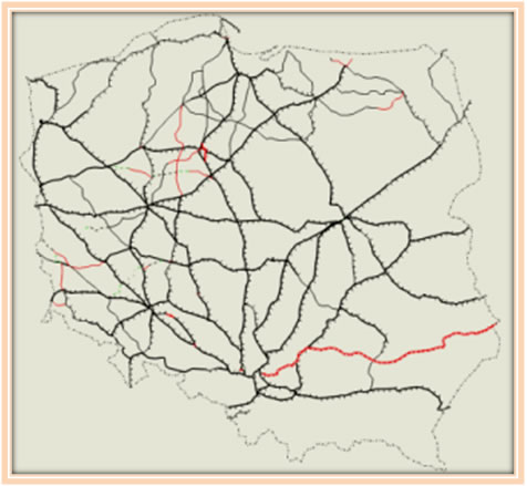  Fragment mapy kolejowej