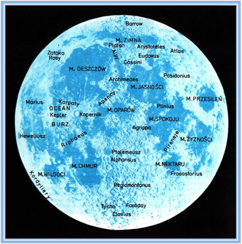 Mapa widocznej strony Księżyca